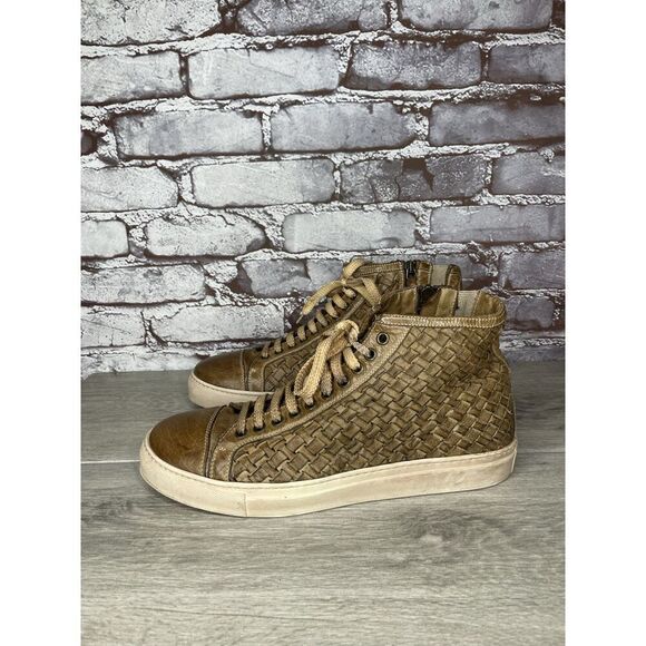 Calzoleria Toscana Brown Leather Lace Up High Top Sneakers Men’s Sz 43EU/10M US - Picture 11 of 16